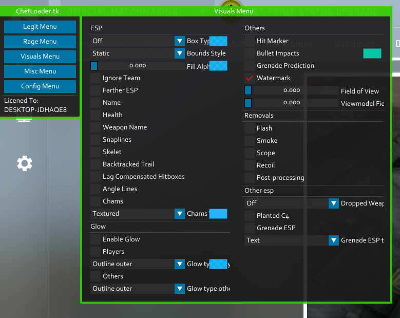 Config menu isaac