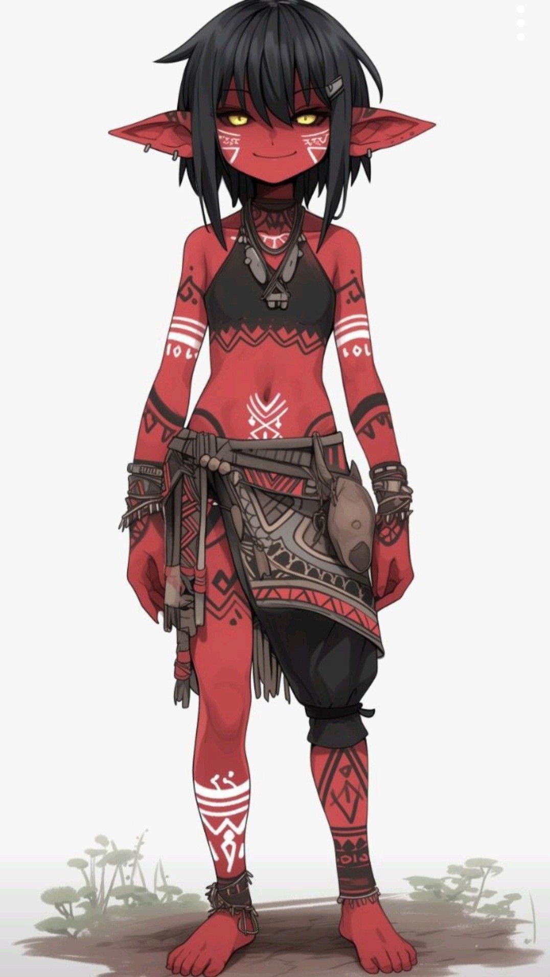  A red skinned greenskin.