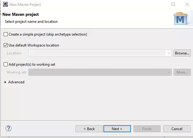 A GIF file showing on how to create a new Maven project in Eclipse IDE