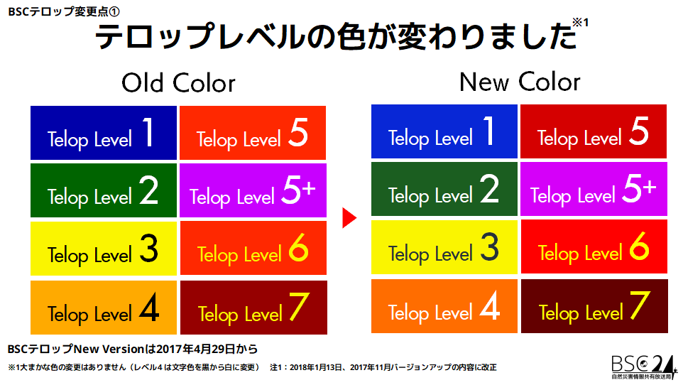 Bscテロップをリニューアルしました 自然災害情報共有放送局のブロマガ 自然災害情報共有放送局 自然災害情報共有放送局 ニコニコチャンネル 生活