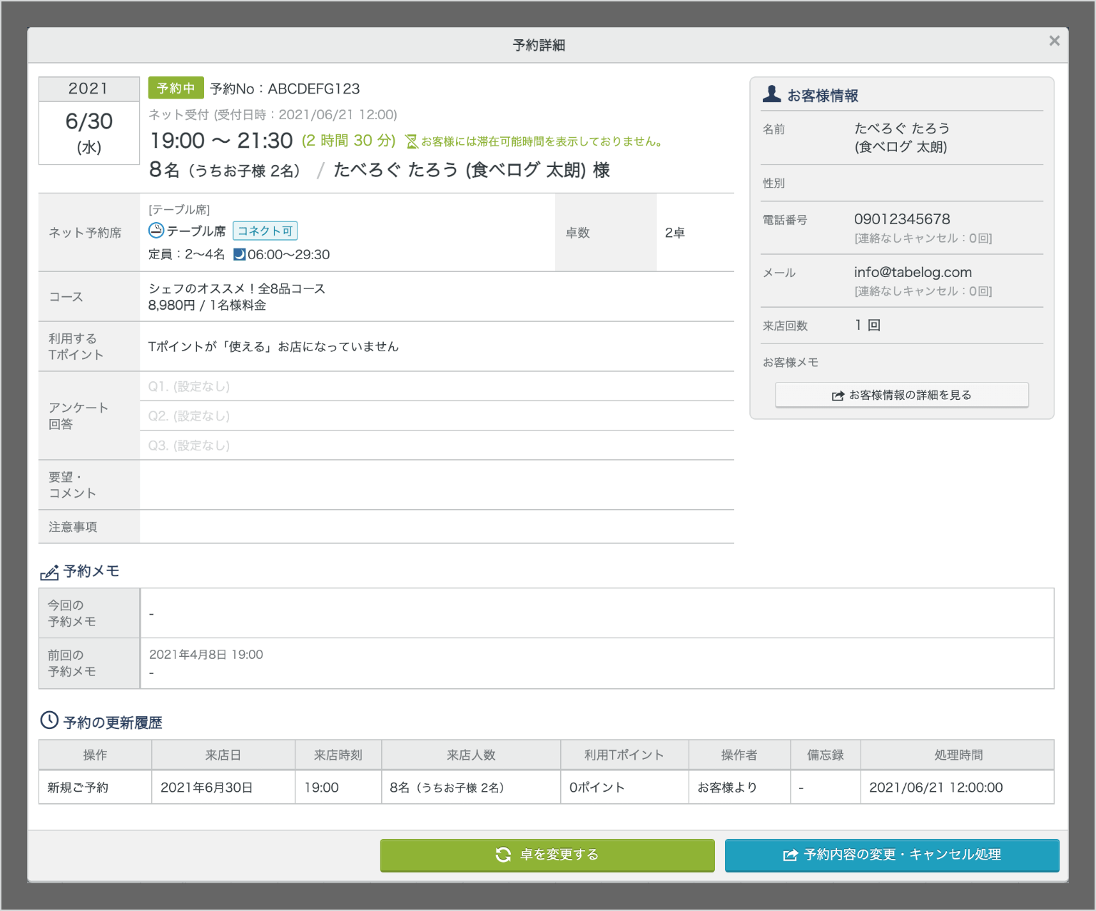 ネット予約管理画面】新しく入った予約を確認する - 食べログ店舗会員ヘルプ