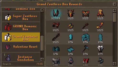 Zenthros Mystery Boxes