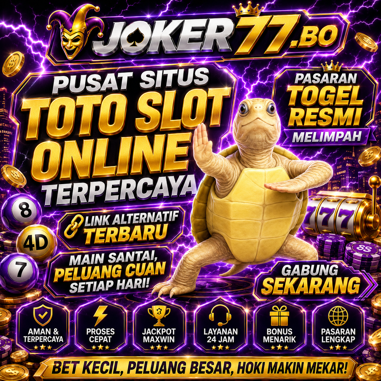 JOKER77.Bo Pusat Situs Toto Slot Online Terpercaya Pasaran Togel Resmi Melimpah