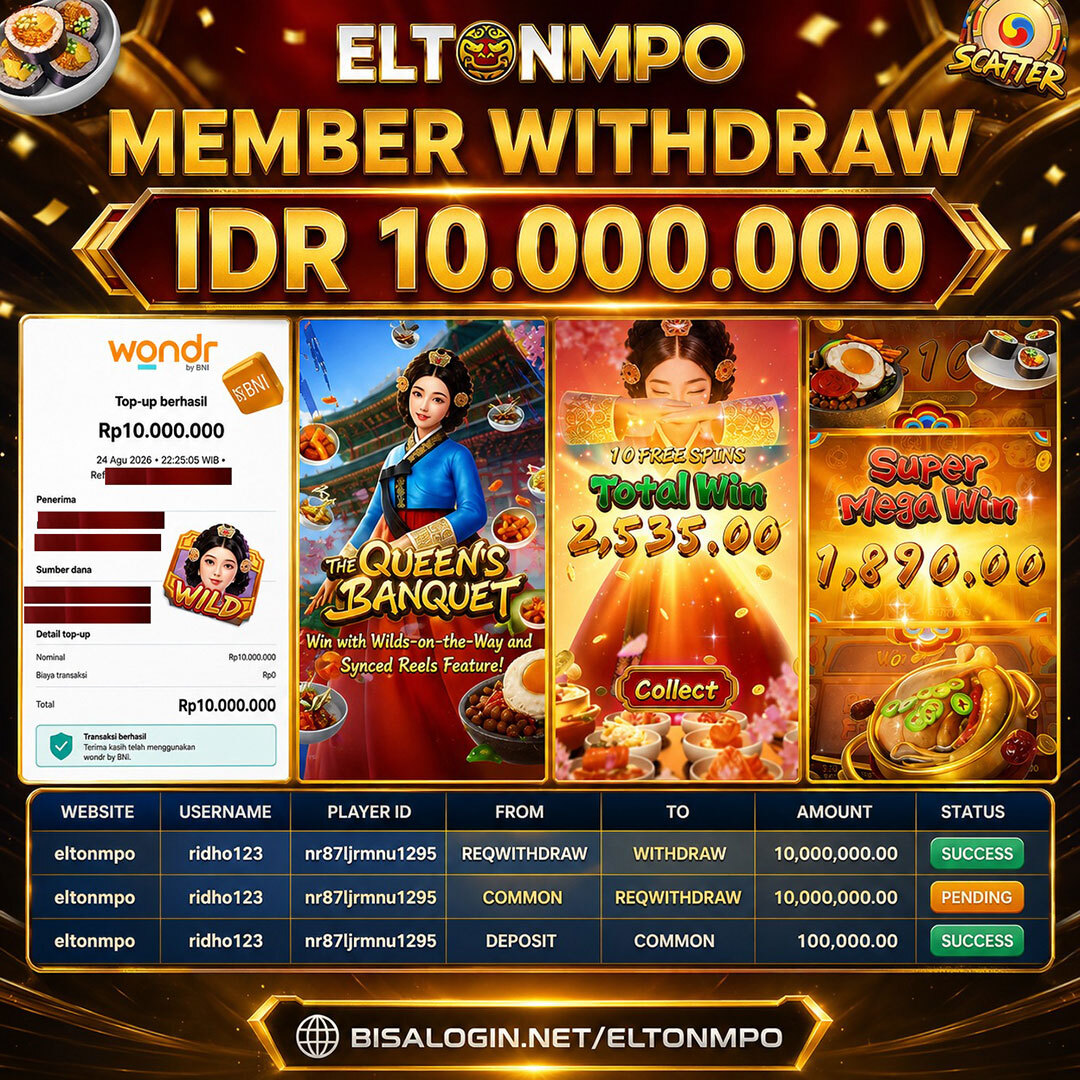 MEMBER JACKPOT THE QUEEN'S BANQUET IDR 10.000.000