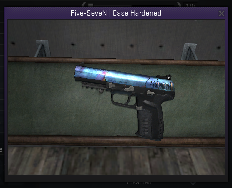 Файв Севен Блю гем. Five Seven закалка. Five Seven Case hardened Blue Gem. Файв Севен поверхностная закалка.