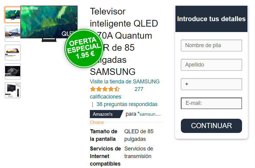 [CC Submit] ES |  Samsung TV Amazon | FB Pixel