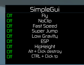 Useful Simplegui A Very Simple Roblox Gui For Exploiting