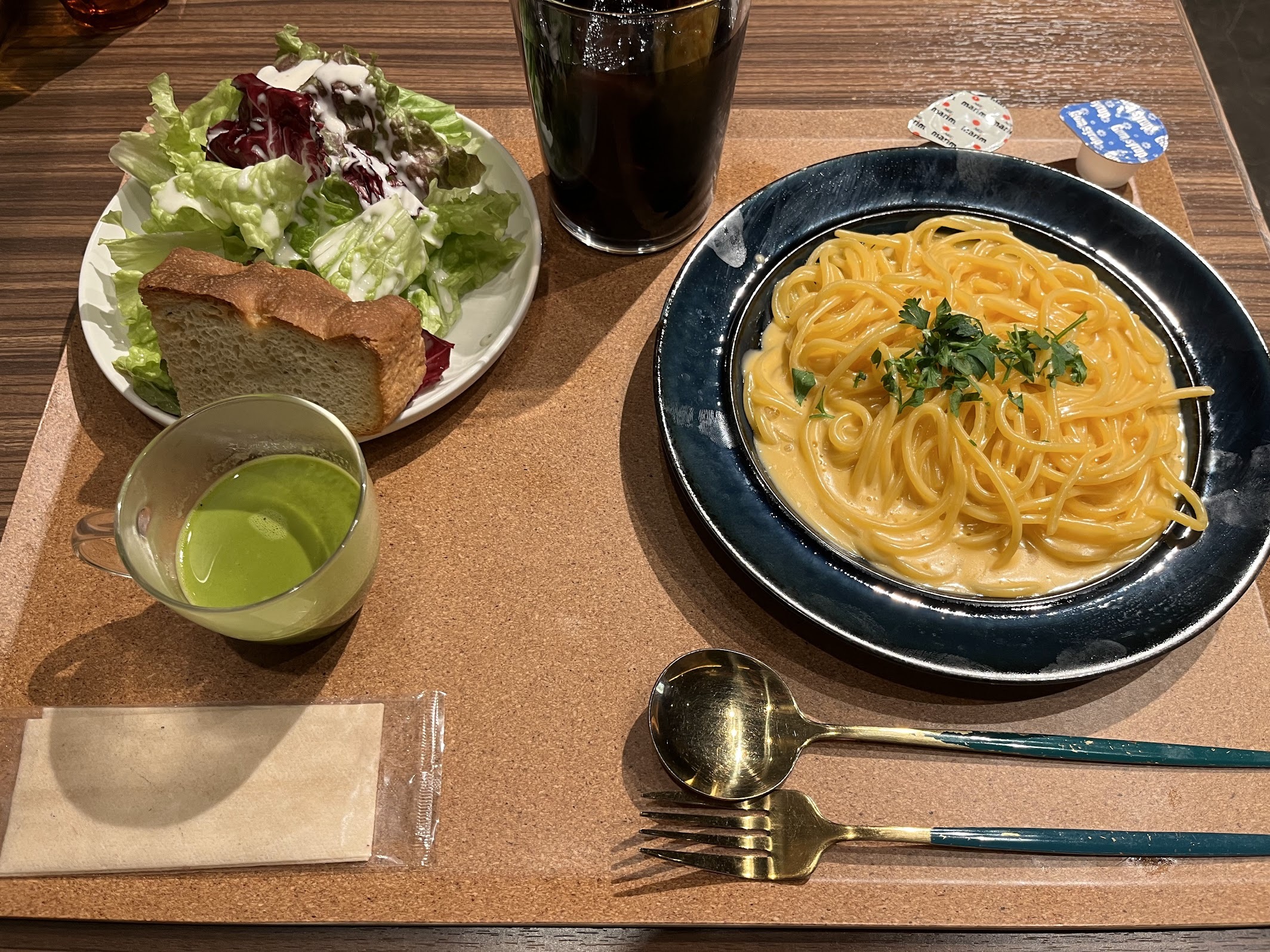 川崎・acero ランチ ウニのクリームパスタ(2023年12月)