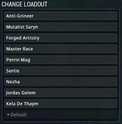 Loadout Names What Do You Read Into Them General Discussion Warframe Forums