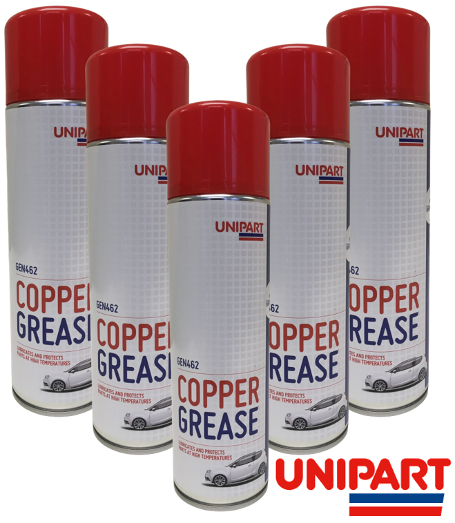 5x Unipart Copper Grease Spray Anti Seize High Temperature Lubicant 500ml Ebay