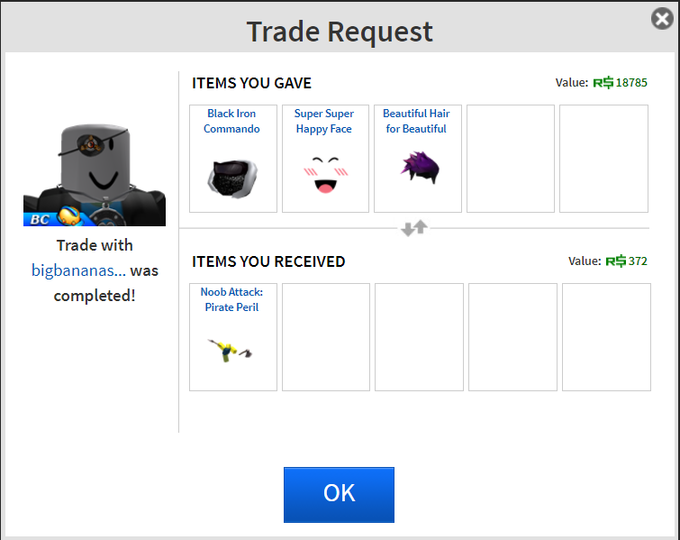 Unauthorized Trade Went Through Somehow I Never Accepted This Trade And Yet It Went Through Was I Hacked Or Something Roblox