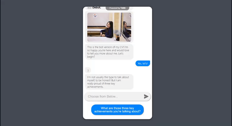 This chatbot CV is basically the future of job applications - Debut