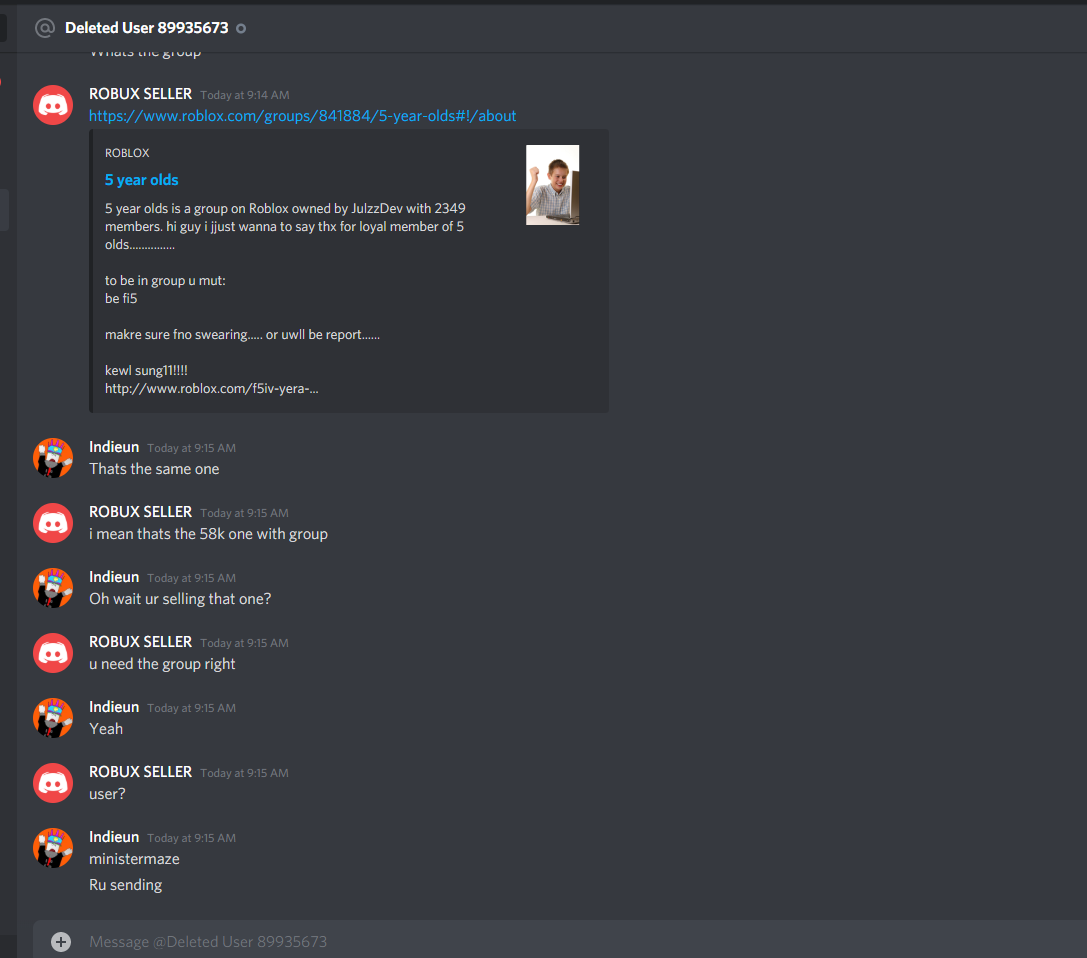 User Daniell Scams Out Of 291 - indieun roblox