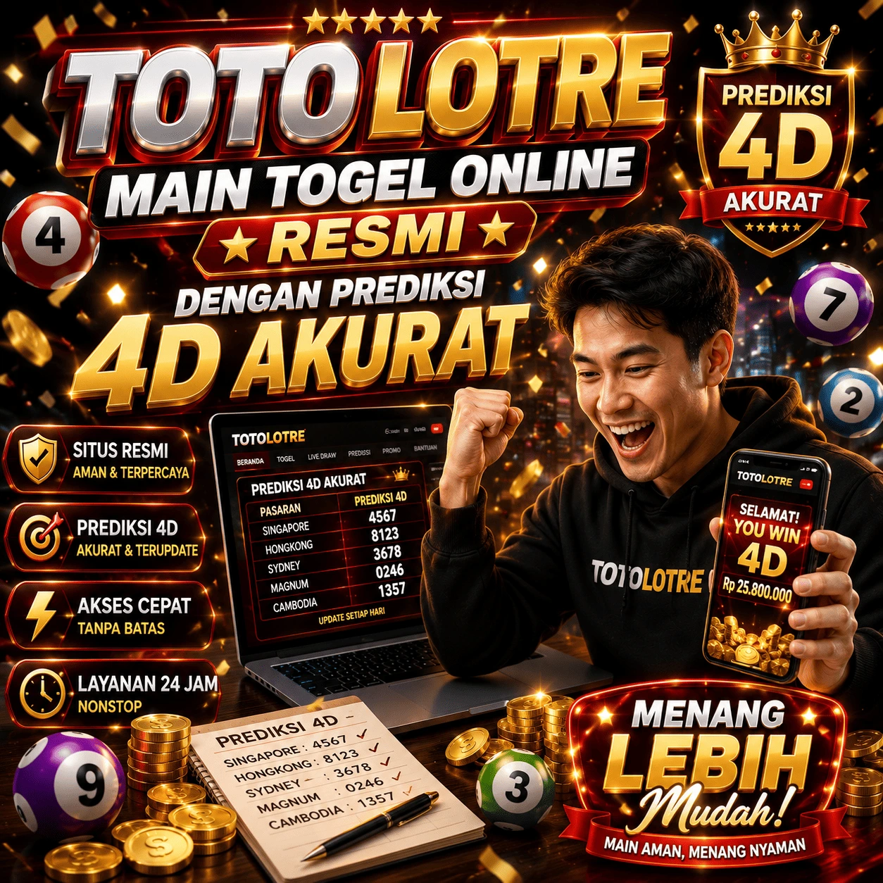 TOTOLOTRE: Main Togel Online Resmi Dengan Prediksi 4D Akurat