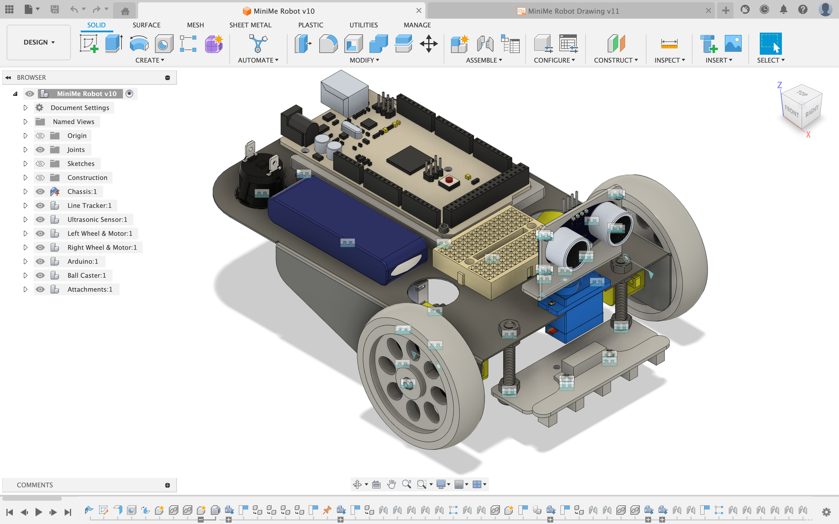 MiniMe Robot in CAD