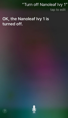 Hey siri turn off the light