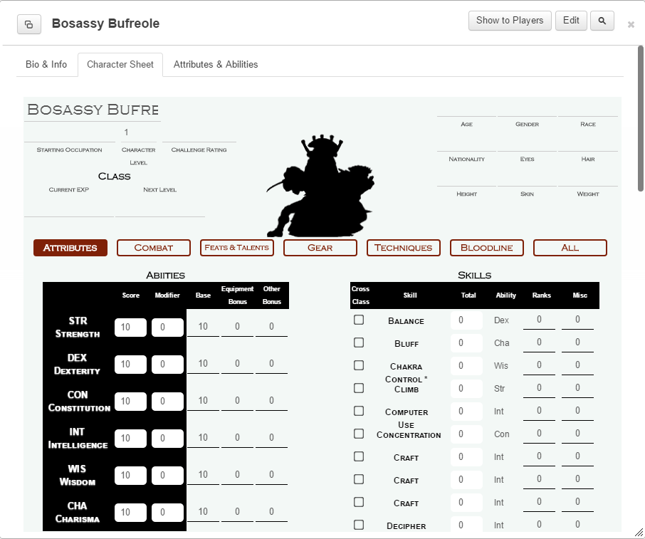 roll20 shadowrun character sheet raise limits