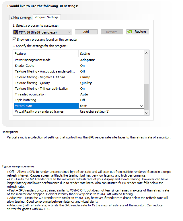 nvidia control panel power management mode