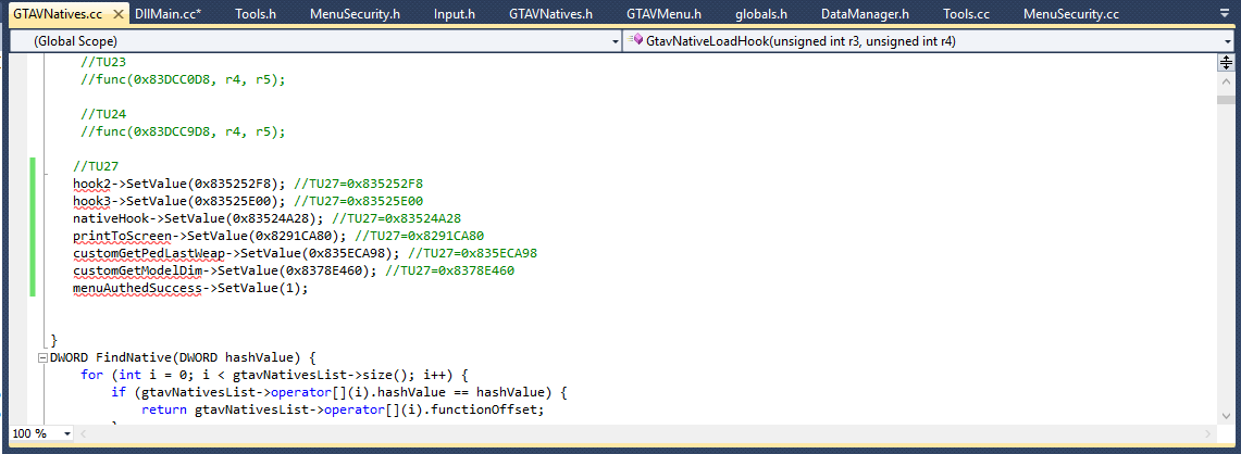 Solved - Help with fixing GTA v mod menu base error... | Se7enSins ...