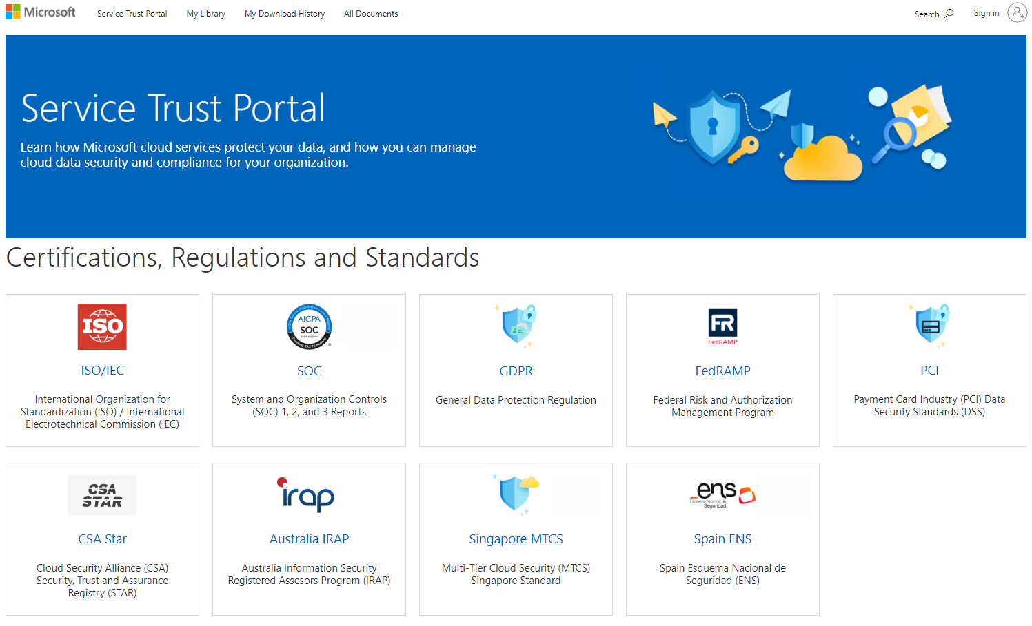 Service Trust Portal