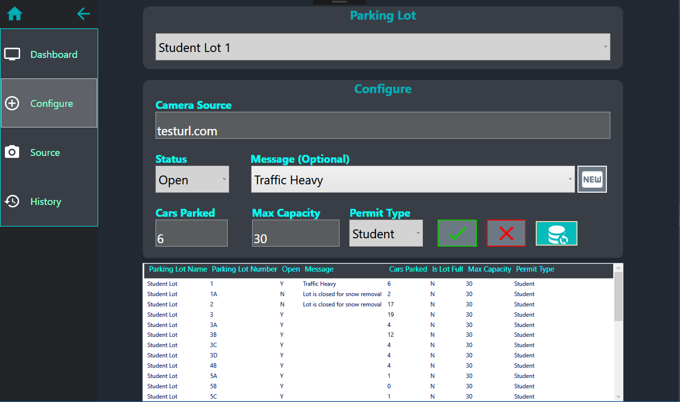 Image of Configure Page