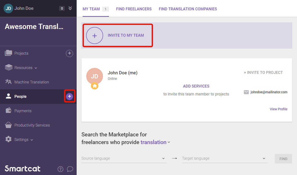 How to manage your team in Smartcat – Smartcat Help Center