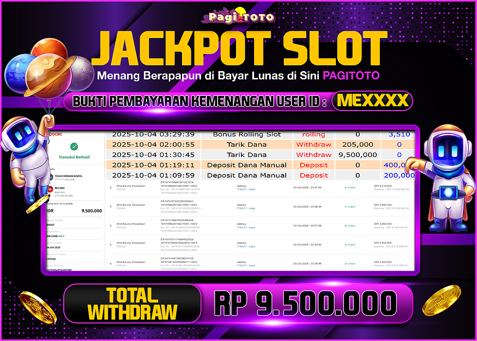 HAPPY JACKPOT MEMBER PAGITOTO SLOT WILD BOUNTY SHOWDOWN Rp 9.500.000-, - LUNAS