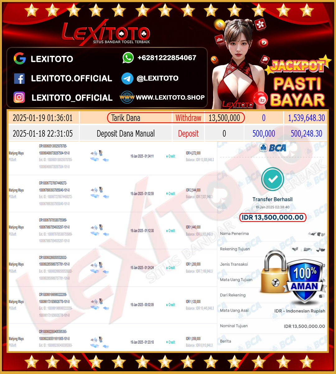 lexitoto-jackpot-slot-pg-soft-mahjong-ways-rp13500000--lunas