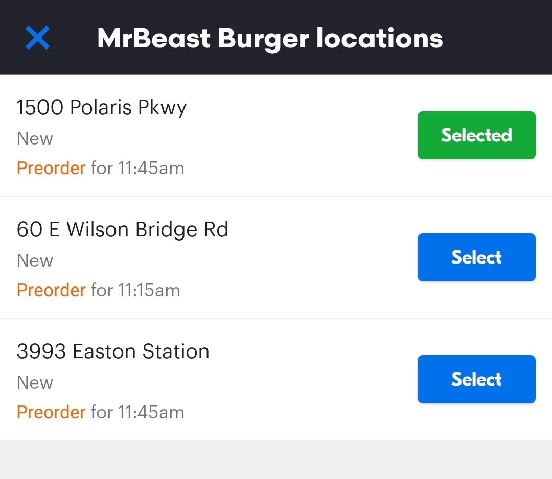 Order MrBeast Burger - 3000 Northwest Federal Highway Menu