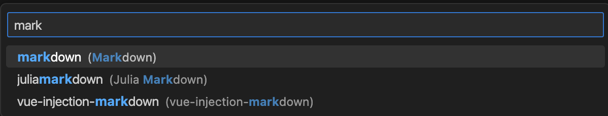 select markdown