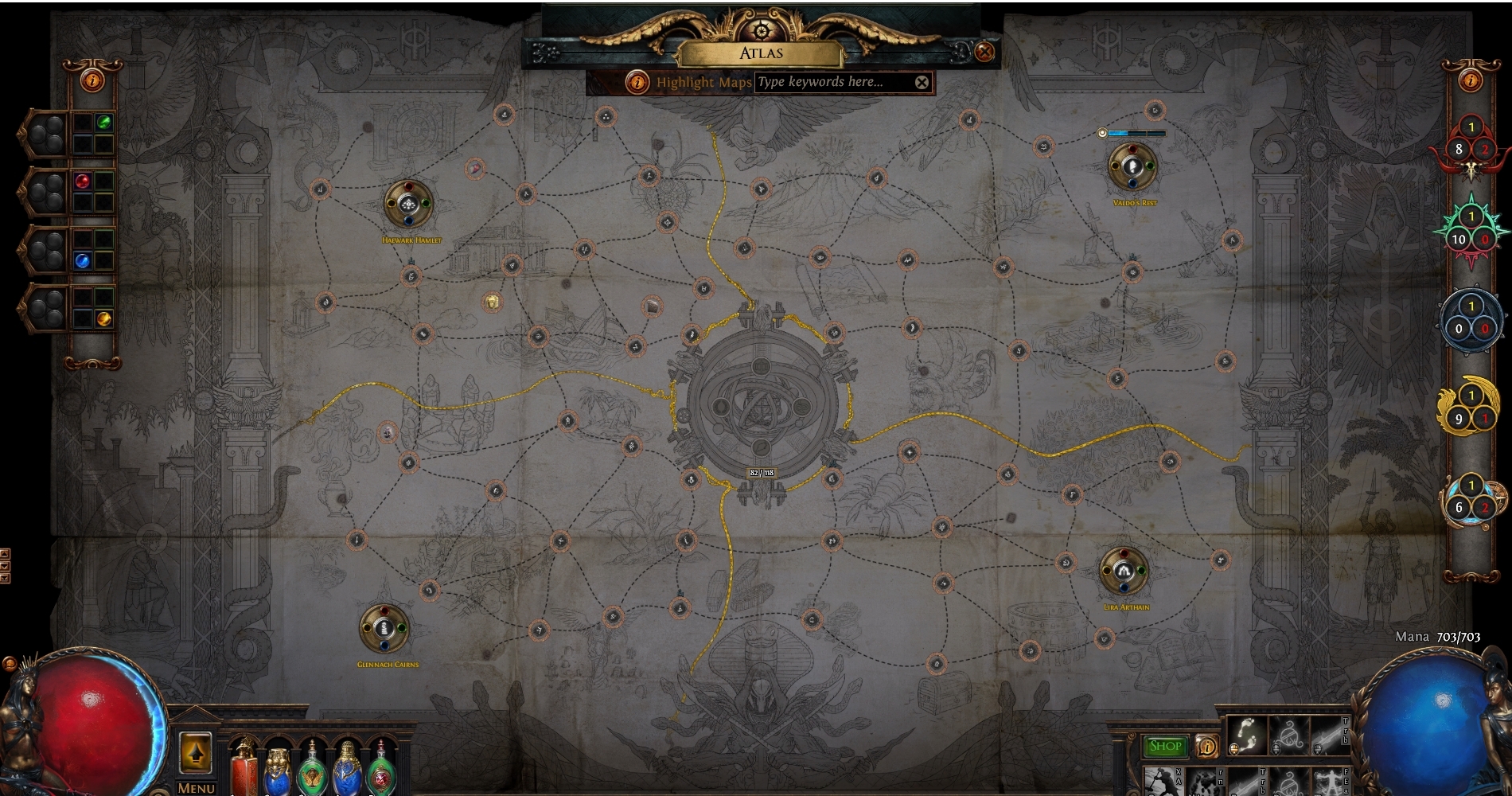 Burial chambers map poe