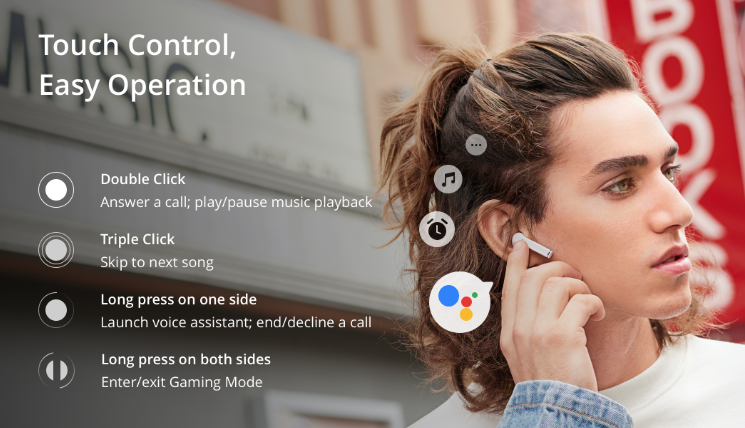 realme buds air gestures