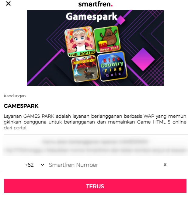 [1-click] ID | Gamespark New (Smartfren)