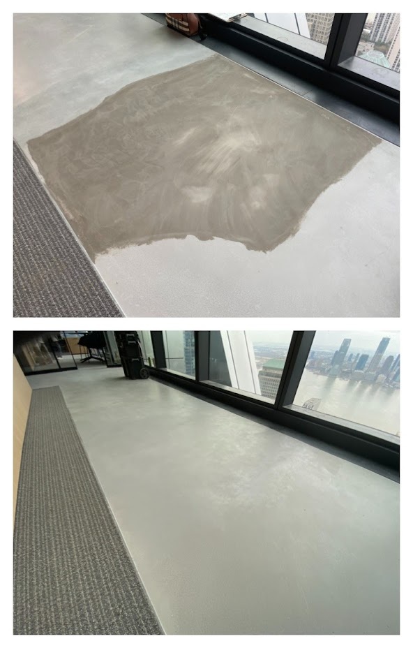 Before image of a damaged floor