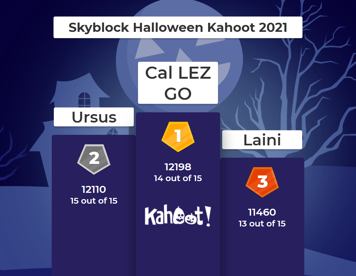 The Halloween Kahoot | Skyblock Official Site