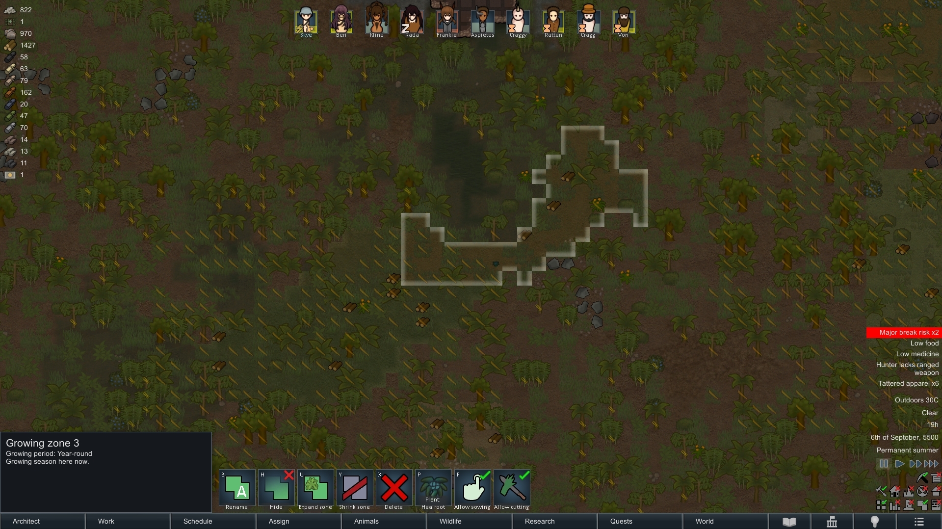 My colonists won't grow anything : r/RimWorld