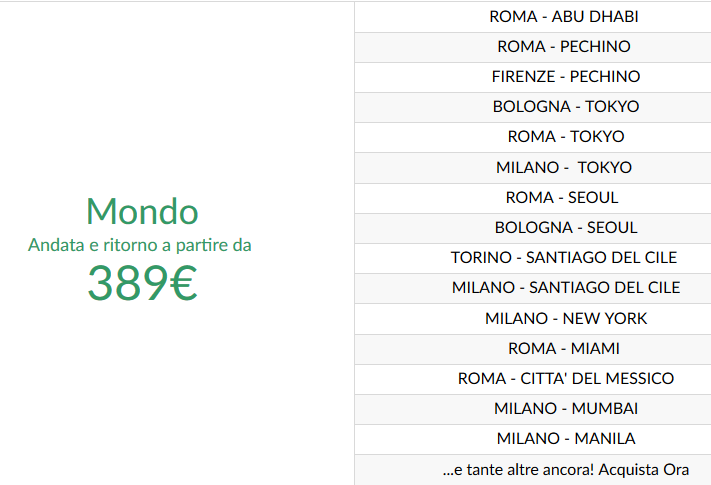 Guarda qui le offerte voli Alitalia!