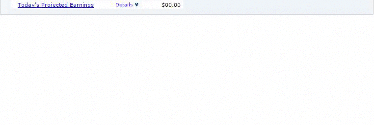 Today's Projected Earnings Details