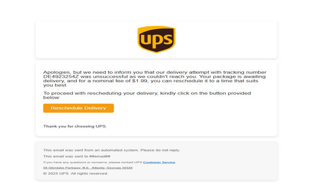 UPS Letter V25 Letter High Quality Send Inbox HTML 2025 ✅