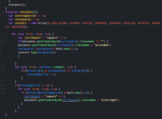 JAVAScript: Bingo Game Part 2 – Learn Scratch SG