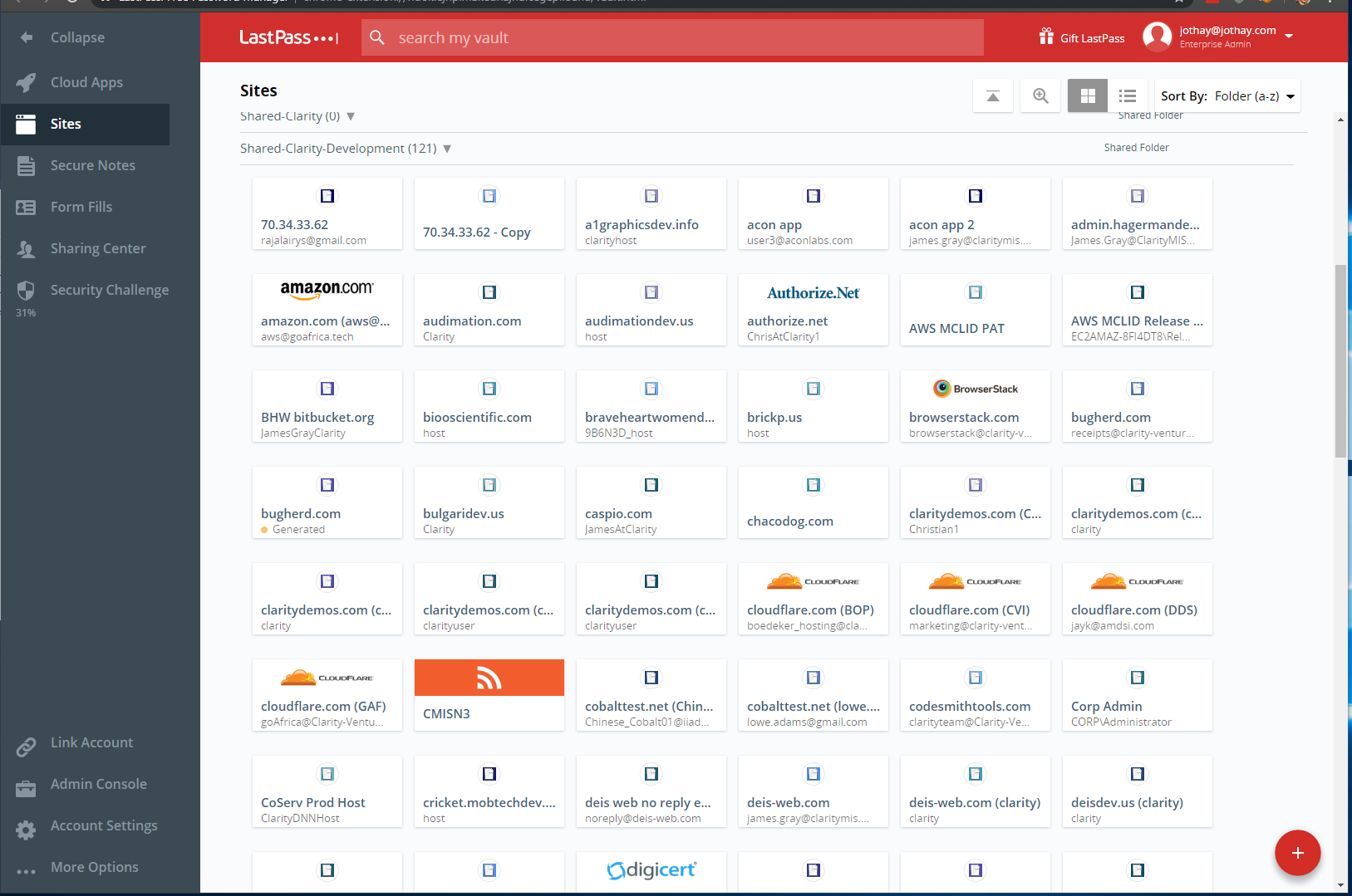 LastPass Enterprise Share