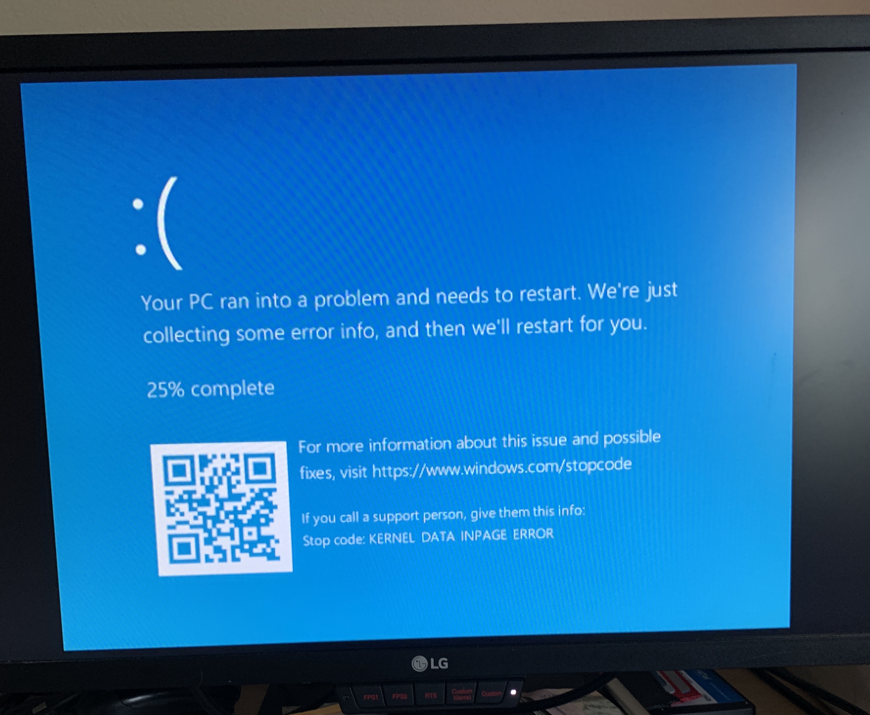 Many different blue screen codes, computer freezes then bricks ...