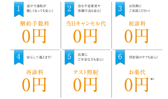アリシアクリニックの諸費用に関する画像 アリシアクリニックの諸費用に関する画像