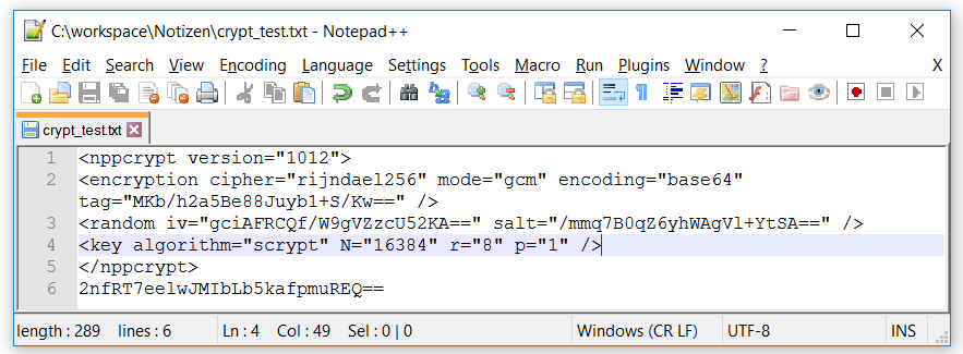 Encrypting text files on your computer using nppcrypt – loud and clear