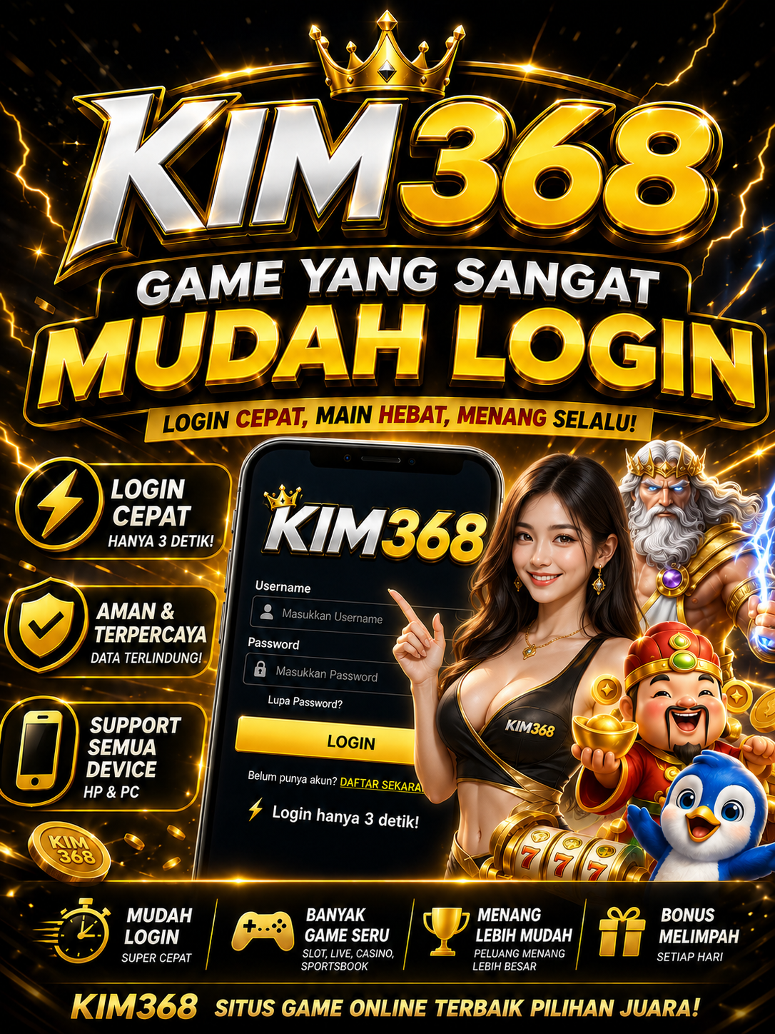KIM368 : Game Yang Sangat Mudah Login Cepat Main Hebat Menang Aman & Terpercaya