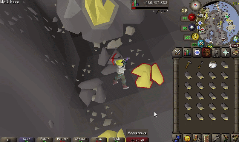 GIF showing mining area at wyrmscraig