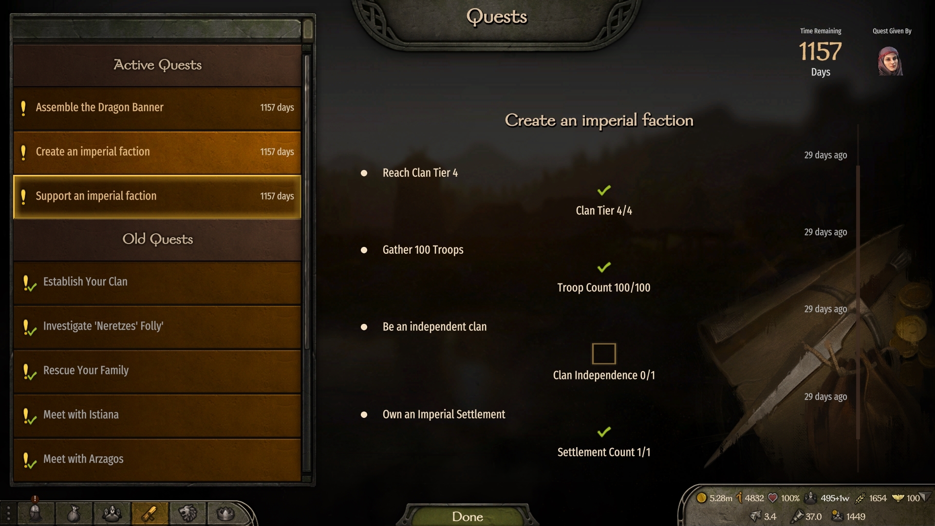 Cannot Complete "Create An Imperial Faction" Quest Despite Being King ...