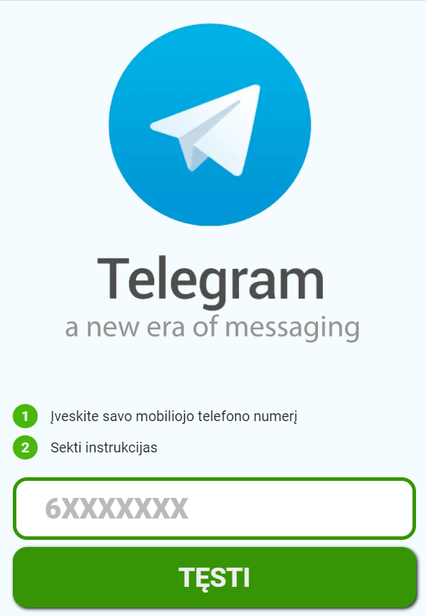 [click2sms] LT | Telegram (Bite)