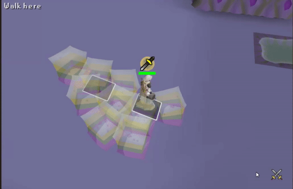 a gif showing how to stack jellies in the catacombs in osrs