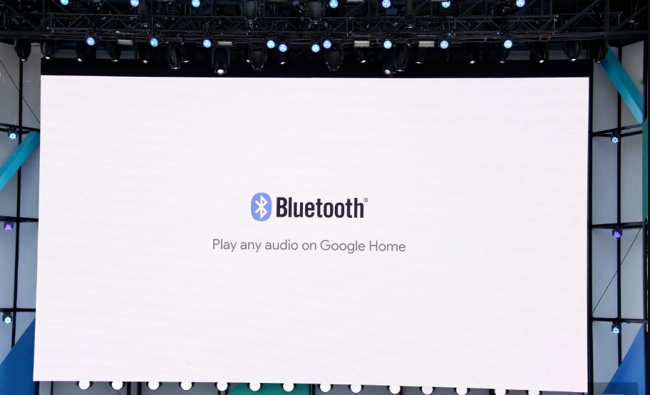 Bluetooth capability for Google Home was announced. (Image Source: Engadget)